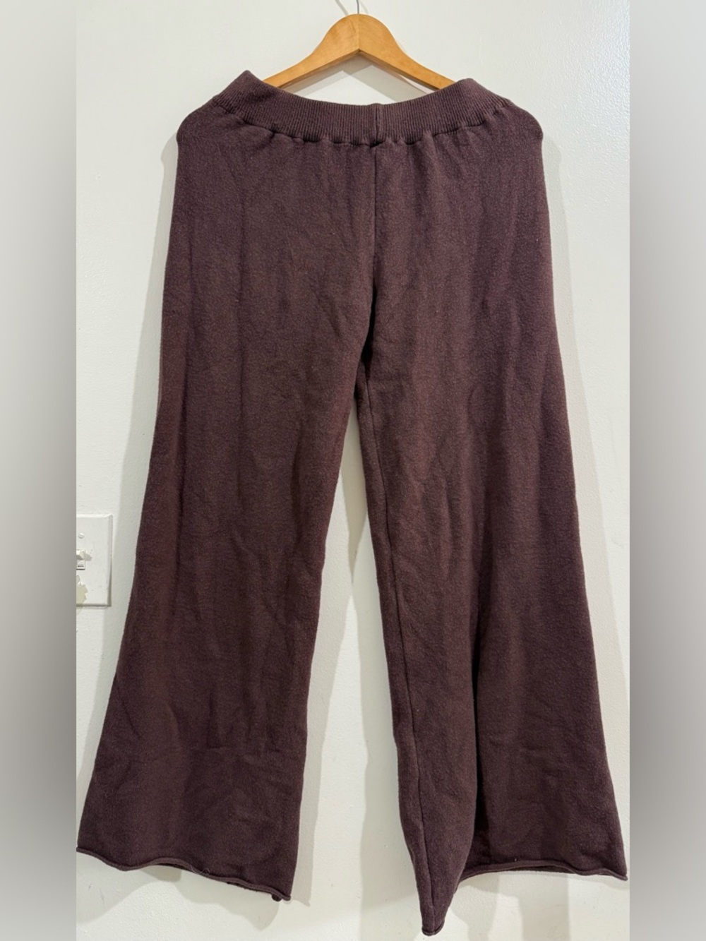Milano Wide-Leg Knit Pants in Deep Brown - Picture 5 of 5